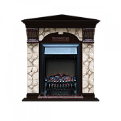 Каминокомплект Glenrich Арочный Карелия угловой (венге)+Fobos Black
