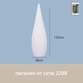 Светильник Капля 36х120 питание от 220В, RGB