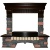 Каминокомплект InterFlame Экстер Rock Beige/Black (темный дуб)+Panoramic 25 в Тюмени